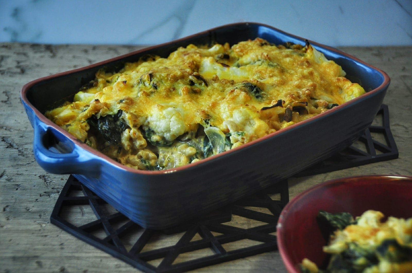 Vegetarische pompoen Mac and Cheese