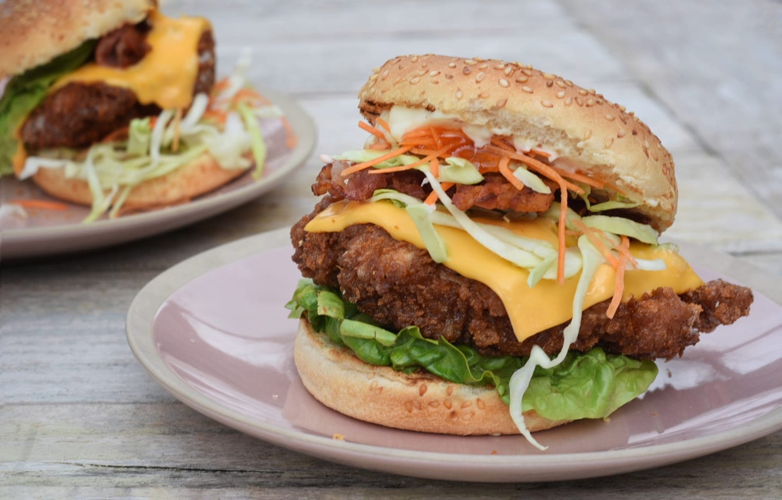 Krokante kipburger