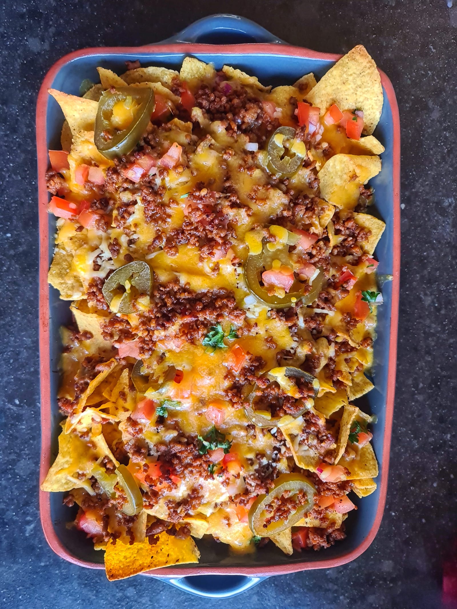 Nachos uit de oven met gehakt