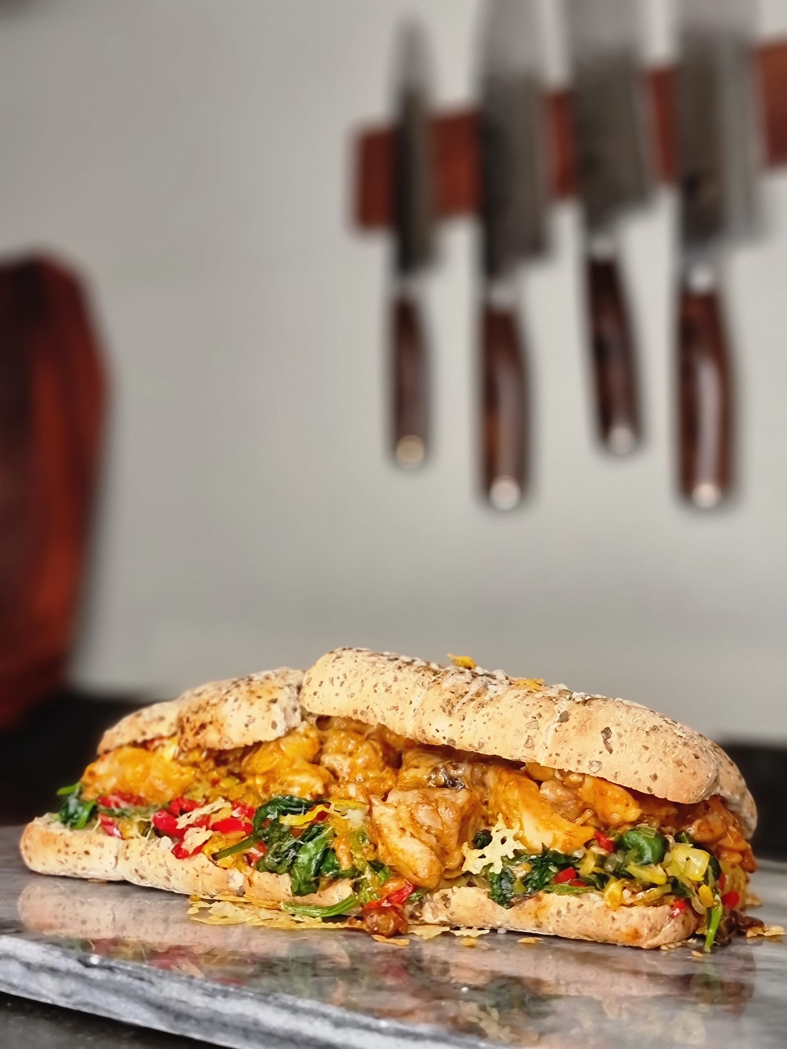 Broodje gegrilde kip met mascarpone